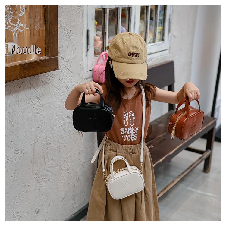 Retro Einfarbige Buchstaben Handtasche & Umhängetasche für Kinder - Vielseitiges Eltern-Kind-Münzfach