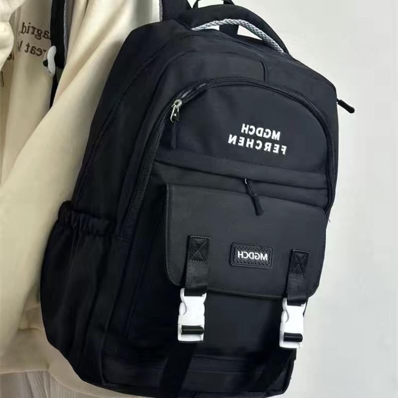 2025 New Fashion Casual School Bag for Girls and Boys Contrast Large Capacity Book Bag Student Computer Bag Outdoor Travel Backpack