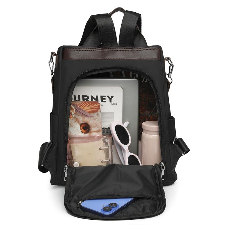 Anti-Theft Backpack Women's Nylon Travel Bag Multifunctional Lightweight Shoulder Bag