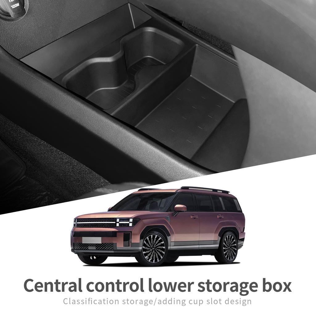 Dla Hyundai Santa Fe 2025 2025 Samochodowy Środkowy Dolny Schowek Uchwyt na Kubek Organizer Taca Akcesoria Uporządkowanie