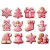 Farmhouse Style Christmas Decor Snowman Wooden Ornaments 2D Flat Vintage Xmas Tree Hanging Hand Painted Holiday Decoration Cute Winter Ornament for
