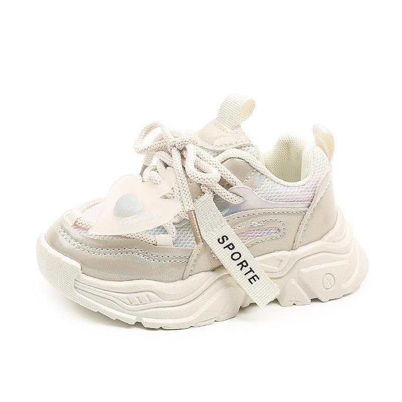 Korean Style Children's Sports Shoes – New Spring/Autumn Girls' Ultra-Light Soft-Sole Casual Shoes, Breathable Student Sneakers, Chunky Dad Shoes