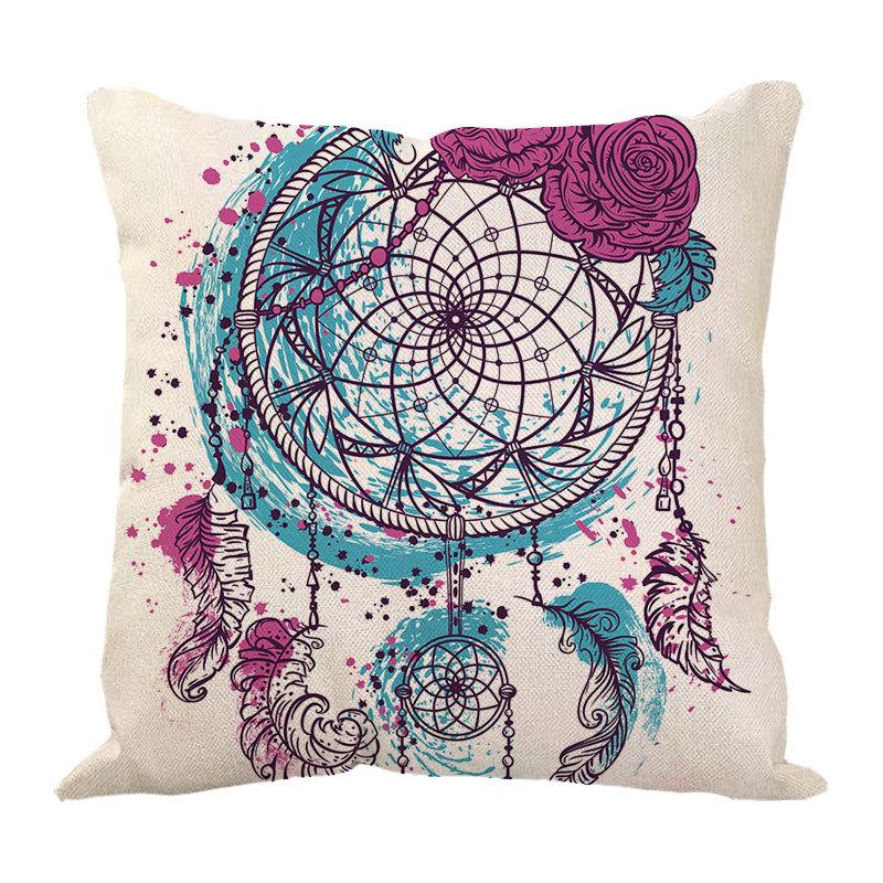 Dreamcatcher Printed Bay Window Decoration Pillow Case Car Waist Pad Pillow Sofa