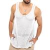 Men'S Summer New Style Men'S Thin Breathable Sports Fitness Sleeveless Knitted Shirt Casual Loose Knitted Tank Top