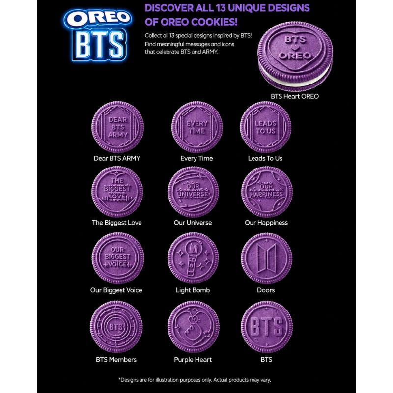 Oreo X BTS Limited Edition Brun Sukker Pandekage Smag Kiks 100g X 2Stk