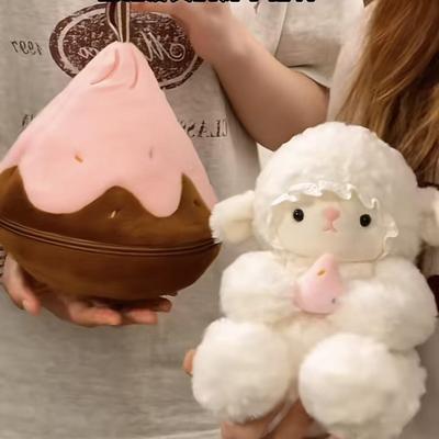 Chocolate Lamb Plush Doll Couple Birthday Gift Doll To Accompany Doll for Girlfriends
