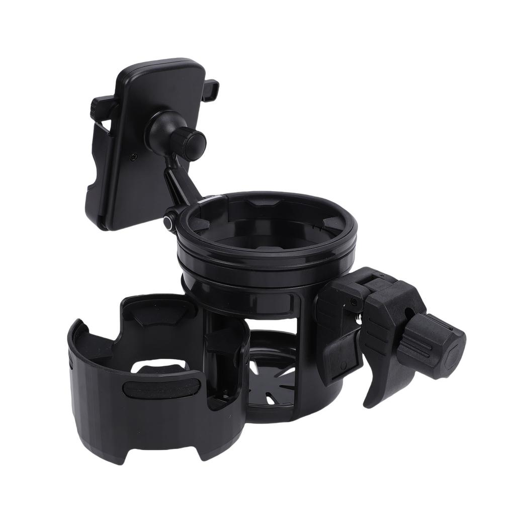 Kinderwagenbecherhalter mit Handyhalter 360-Grad-Drehung Faltbarer Kinderwagen-Flaschenhalter für Fahrrad