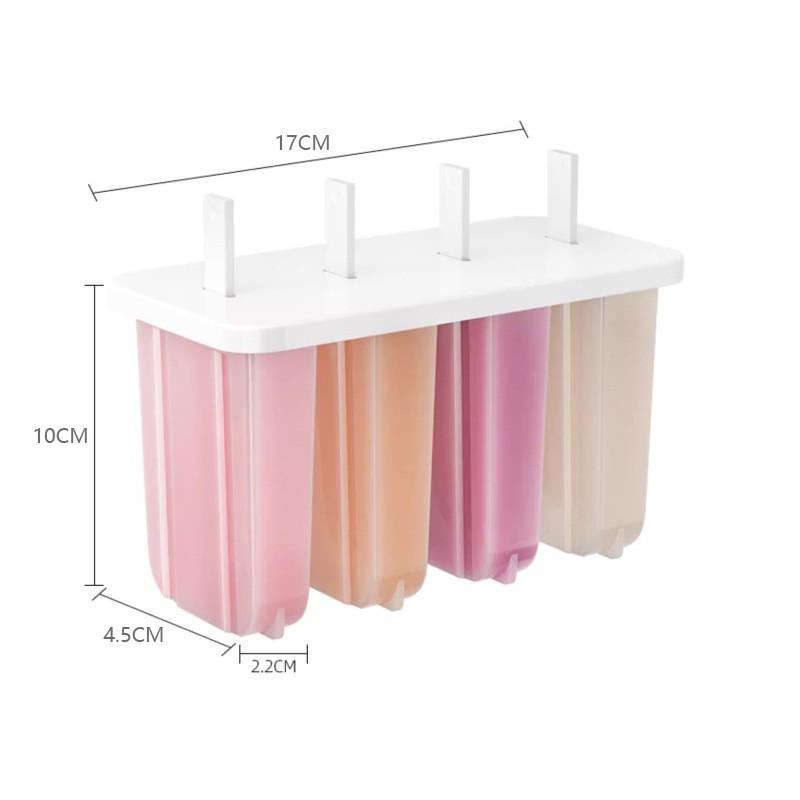 4 , Household DIY Popsicle Ice Cream Mold With Cover