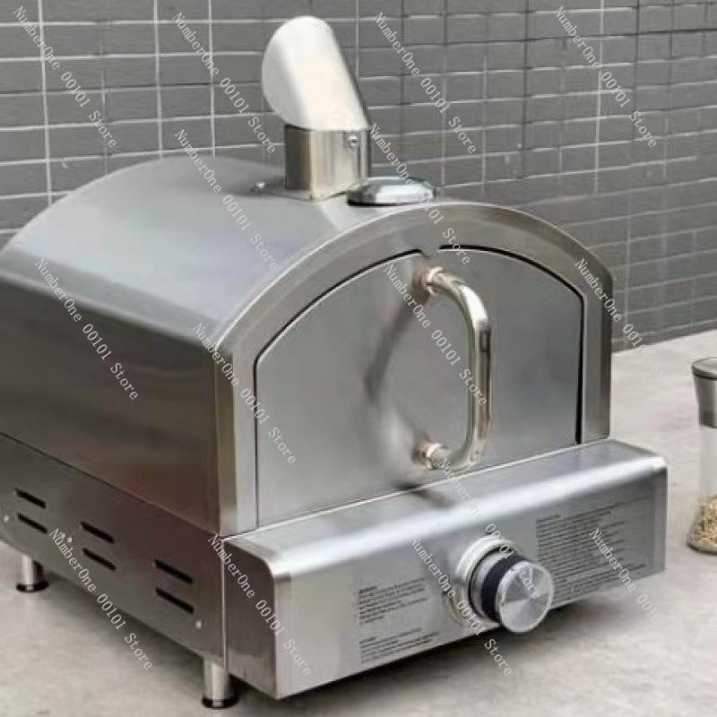 Commercial Gas Pizza Oven with Fully Automatic Toaster, Double-Sided Baking Stand, Desktop Constant Temperature Heating