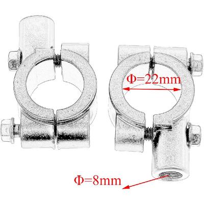 Motorcycle Group 1" 25mm Motorcycle HandleBar 10mm Mirror Thread Mount Holder Clamp Adaptor Chrome