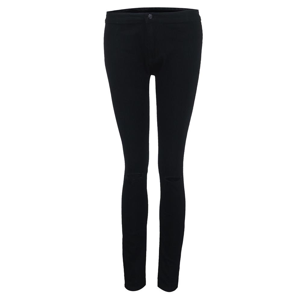 Women Casual Slim Hole Long Jeans Zippers Sexy Skinny Pants Daily Trousers