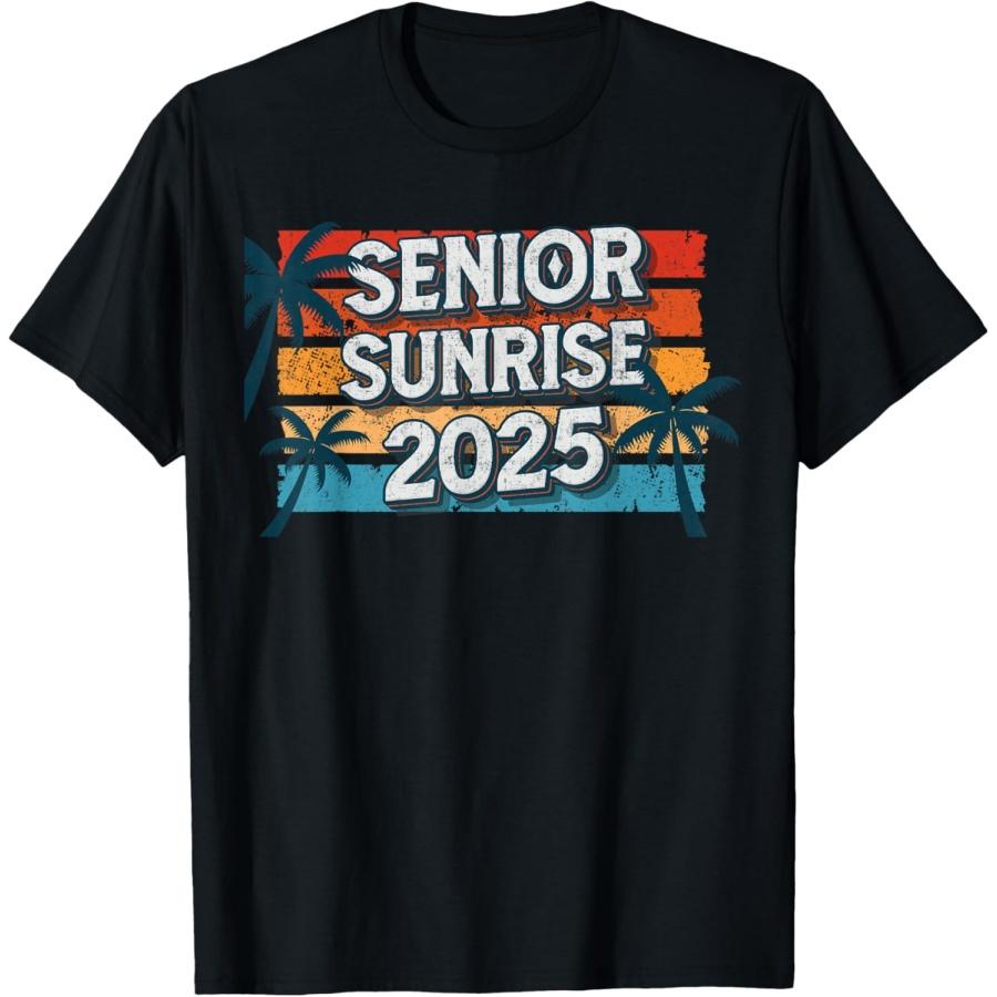 

SENIOR SUNRISE 2025 Retro Seniors of class graduation T-Shirt XXXXXL чорний