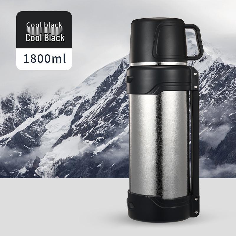 Pure Titanium Travel Kettle: All-Titanium Insulated Outdoor Camping and Car Kettle with Tea and Water Separation 1800ml