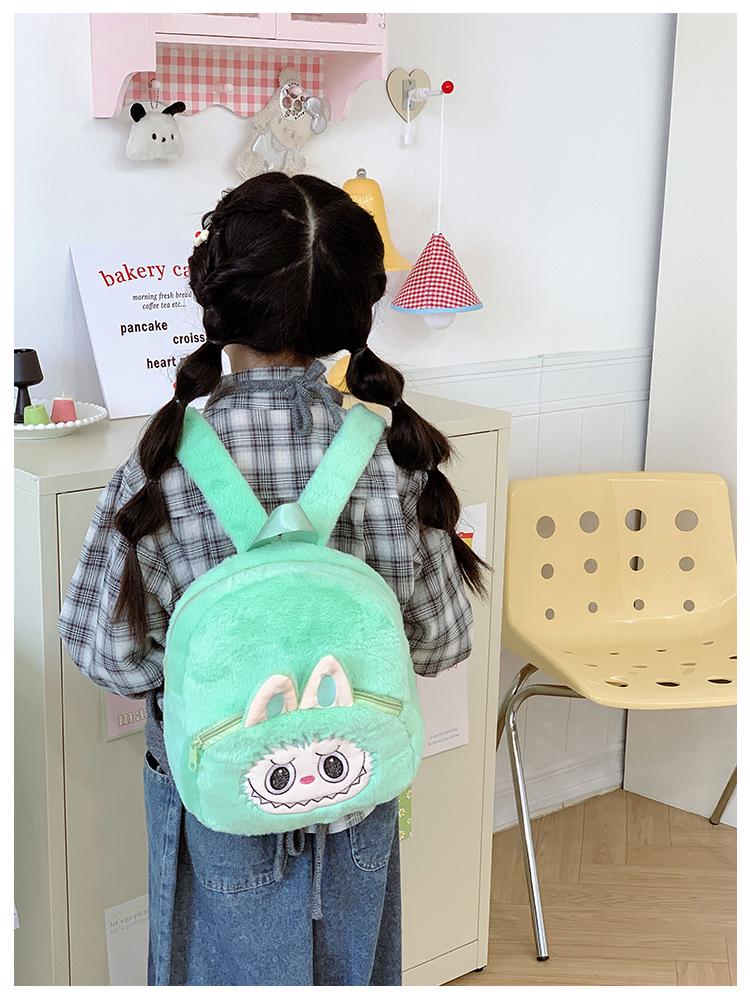 Plush Embroidered Cartoon Backpack for Girls - 2025 Trendy Schoolbag