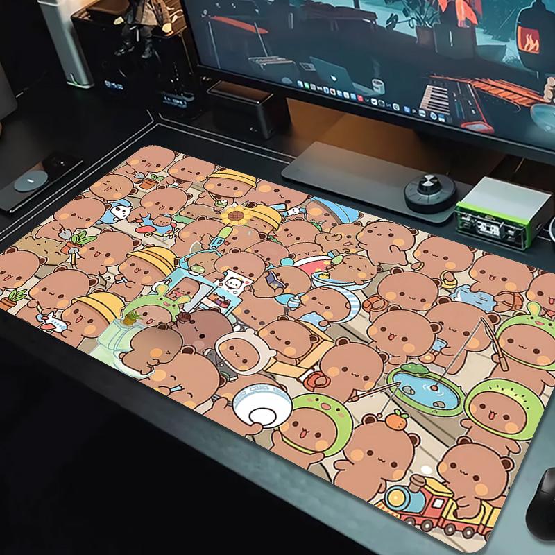 PandaBear Love Lace Solid Color Mouse Pad Large Gaming Table Cushion Non-slip Laptop Tablet Big Mousepad XXL Mat Mini PC Playmat With Lock edge