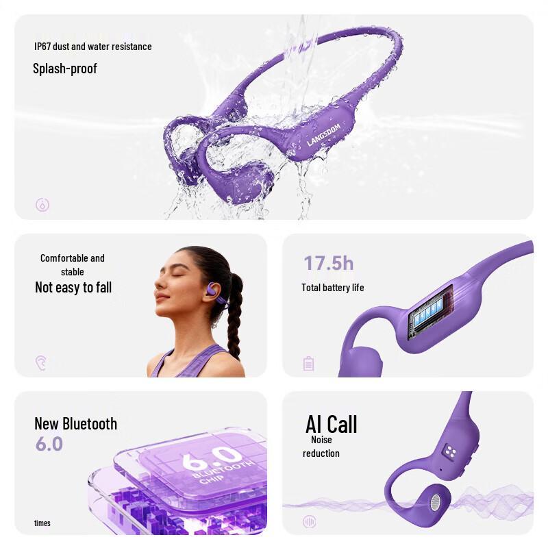 Lansdon AirWave Pro Bone Conduction Sport Headphones