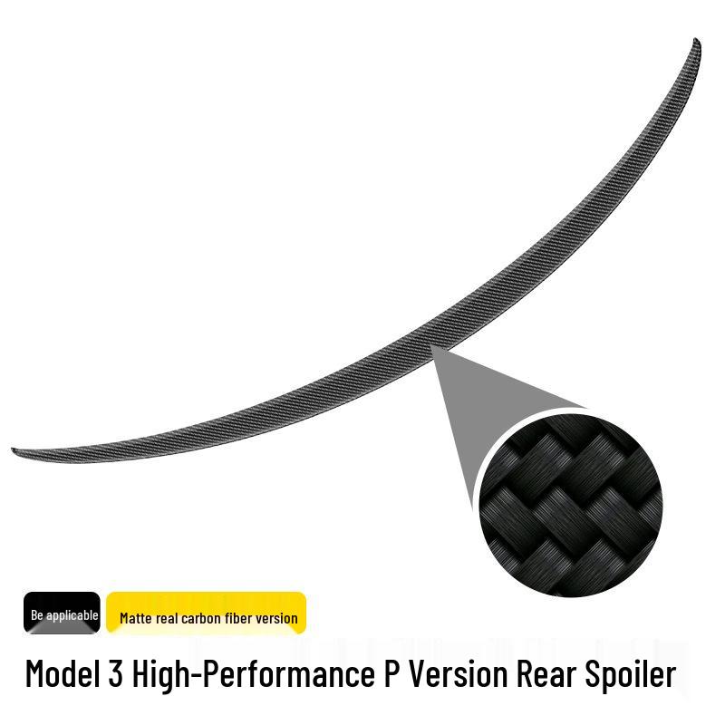 Tesla Model 3/Y Refreshed Dry Carbon Fiber High-Performance Rear Spoiler