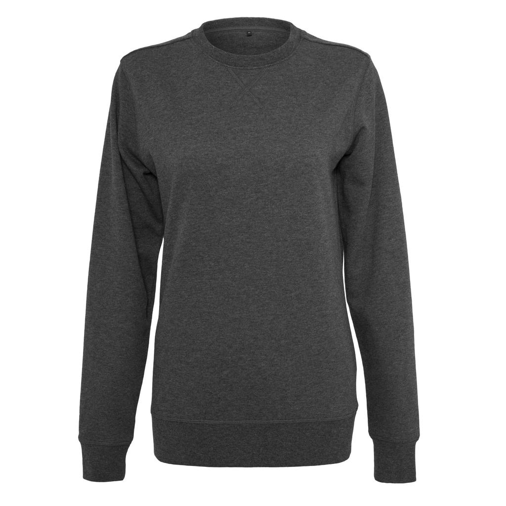 Build Your Brand Womens/Ladies Crew Heather Lightweight T-Shirt