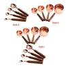 Measuring Cups Spoons Set Wooden Handle Baking Gadgets Stainless Steel Measuring Spoons for Nuts Baking Cooking Oil Milk