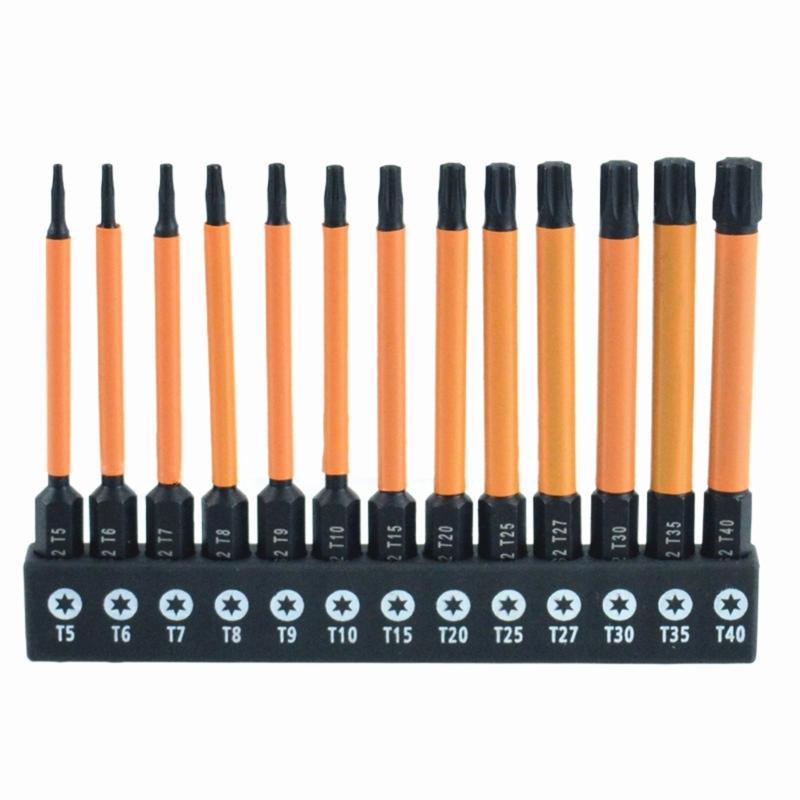 13Pcs Impact Hex Head Allen Wrenches Drill Bit Set 100/150mm Hex Shank Steel Hex Screwdriver Bit for Assembling