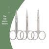 Round-Tip Stainless Steel Beauty Scissors: Safe, Thickened Nose, Eyebrow, and Makeup Tool