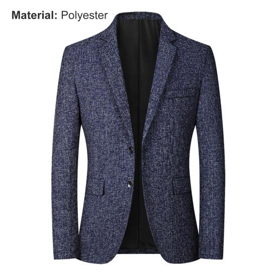 Männer Blazer Einfarbig einreiher Herbst Winter Revers Tasten Anzug Jacke für Den Täglichen Verschleiß