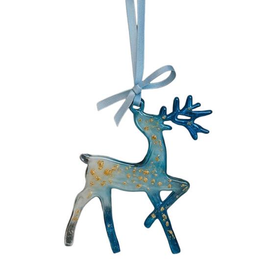 Yousheng Vánoční ozdoby sada Akrylové ozdoby sobů a sněhových vloček Nerozbitné závěsné ozdoby na stromeček pro sváteční domácí dekoraci