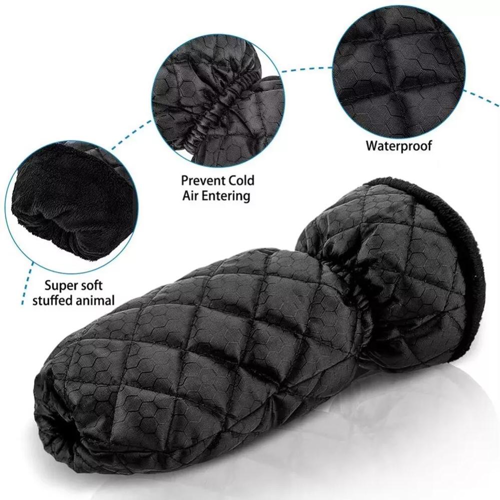 1Set Car Windshield Ice Scraper Waterproof Gloves Auto Snow Defroster Warm Gloves With Shovel Brush Cleaning Snow Removal Tools