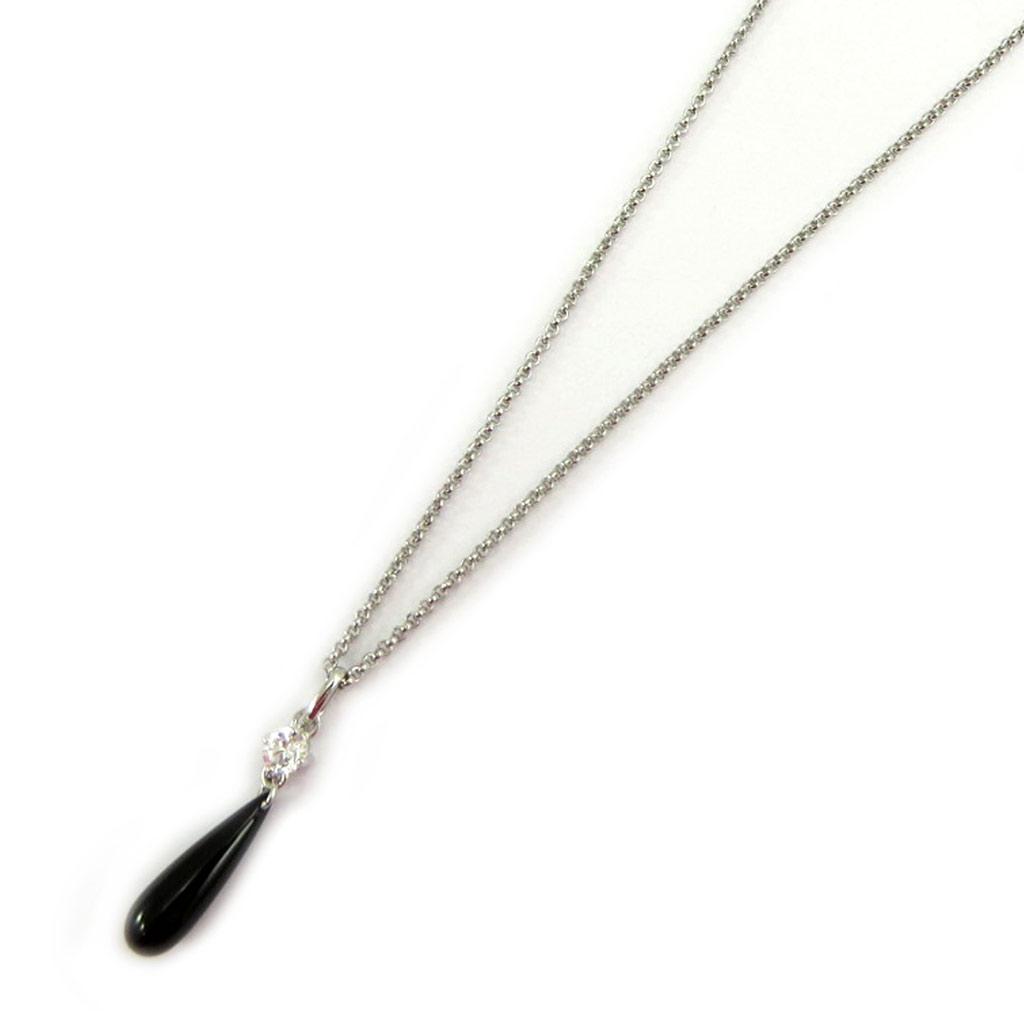 Altesse [L5372] - Black 'Scarlett' Silver Necklace