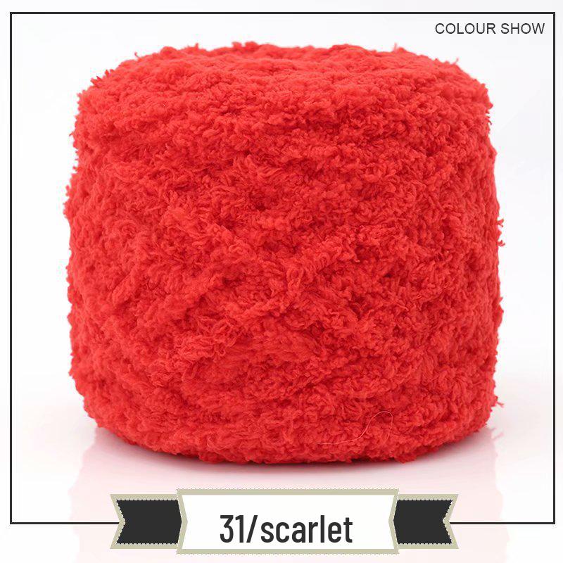 3-Strand Coral Fleece Towel Yarn - 2 Skeins for Hand-Knitted Children's Bag, Shoes, Hat, Scarf, Coat - Free Shipping