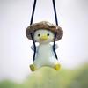 Car Swing Duck Rearview Mirror Pendant - Cute Interior Decoration