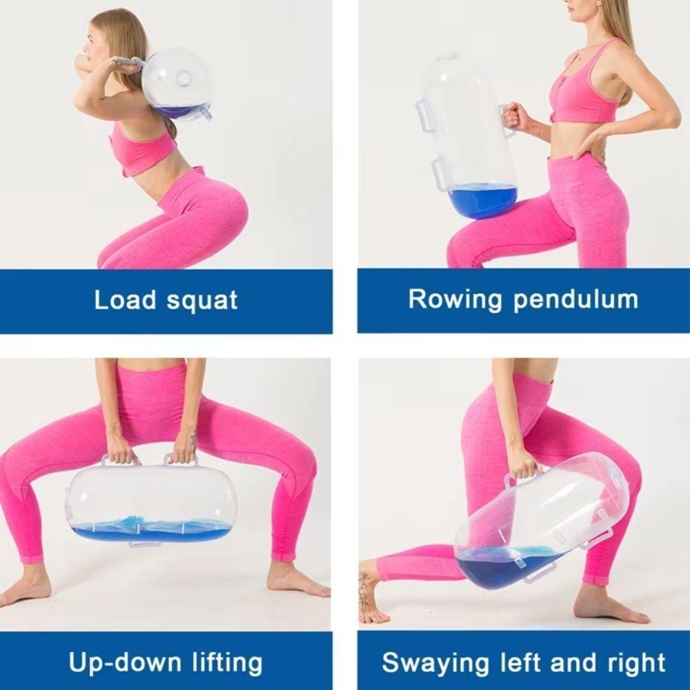 Med luftpump Uppblåsbar Vattenhantel PVC Stabilitet Vattenvikter Aqua Bag Justerbar Vikt