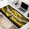 Custom Name Personalized Borussia Dortmund Bvb Pattern Mousepad, Laptop PC Desk Mat, Decorative Desk Mat for Home Keyboard Pad Gift