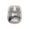 Wireless Bluetooth Mouse Transparent Clear Cool Shell Mute Click Colorful Breathing Lights Laptop Computer Mice Grey