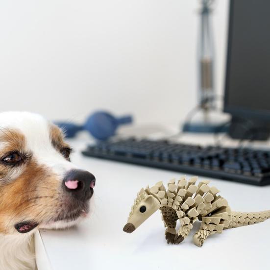 Luskoun Ozdoba 3D tištěná Vynikající design Materiál PLA Složitá socha luskouna Úleva od stresu Kloubová hračka