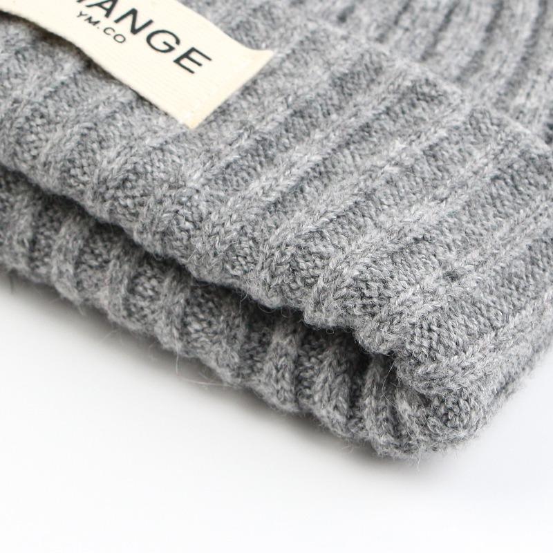 New knitted hat autumn and winter woven mark women's warm wool hat winter cute warm hat
