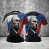 Russia Flag Map Pattern T Shirt For  Printed T-Shirts Summer Casual Round Neck Tees Loose Short Sleeve Top
