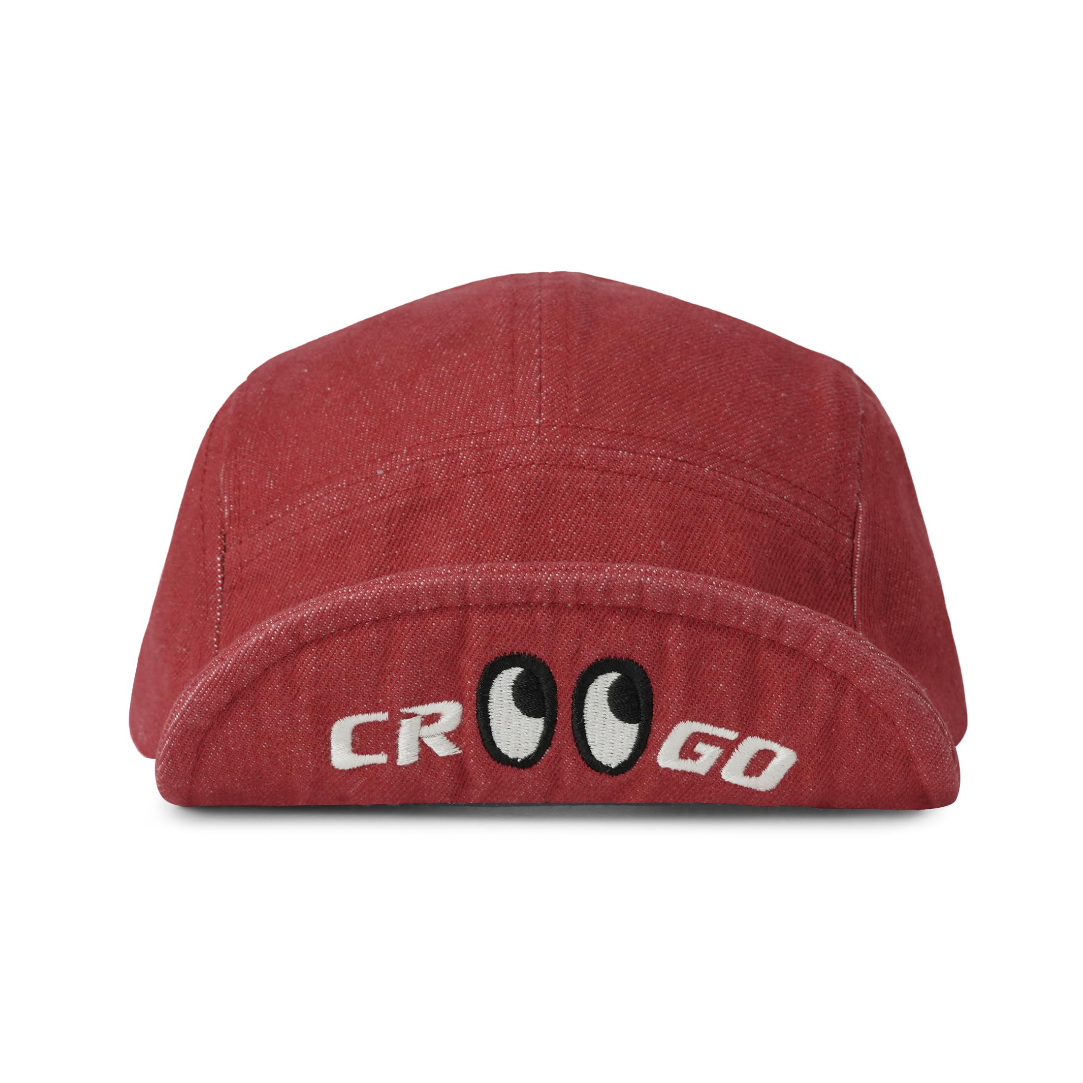 

umpire cap with cute embroidered and a short Perfect for men and street style Adjustable Original Denim-style eyes, wired, brim. women s outfits.