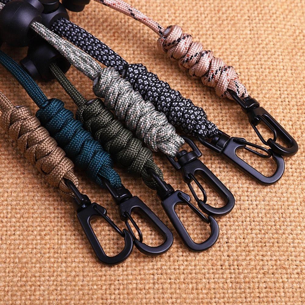 8 Styles Rotatable Buckle High Strength Parachute Cord Paracord Keychain Lanyard Backpack Key Ring Neck Hanging Rope