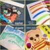 A3 Dutch White Oil Pastel & Marker Drawing Paper - 4K/8K Square Sheets for Art & Hand-Copied Newspapers