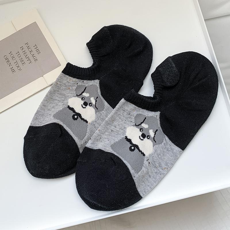 Süße, dreidimensionale Cartoon-Hündchen-Ideen, Baumwolle und Gaze, Vielseitig, Atmungsaktiv, Schweißabsorbierende Unsichtbare Socken