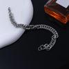 Link Chain Punk Hip Hop Silver Color Accessories Heavy Chain Men's Bracelets Punk Jewelry Bracelets
