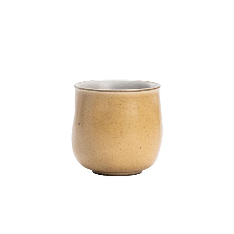 Taza de té pequeña de cerámica gruesa estilo japonés juego de té Kung Fu taza de té de barro antiguo estilo wabi-sabi taza de té individual para el hogar