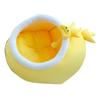 Cat Cave Bed Cartoon Cute Windproof Semi Enclosed Cat Bed Warmth Indoor Cat Bed House for Daily Use