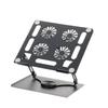 Foldable Adjustable Laptop Stand with Four Cooling Fans & Rotating Tablet Holder
