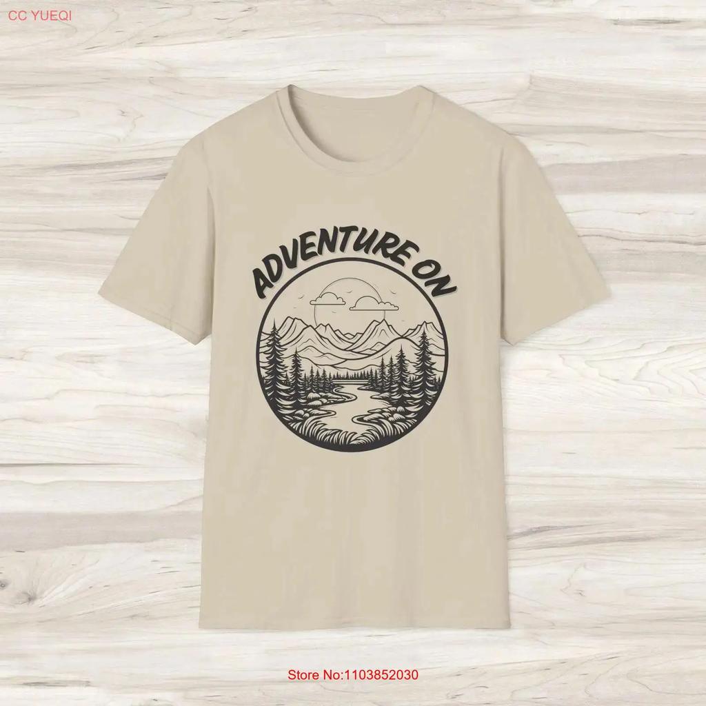 Adventure On Softstyle T Shirt Nature Lover Outdoor Hiking Travel Camping Apparel Vintage Comfortable Breathable