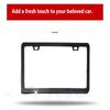 Black Silver Bracket W/ Screws Universal American License Plate Frame Auto Accessoryfiber Number Plate Tag Cover For Front Rear