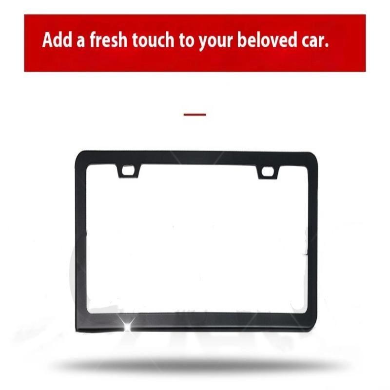 Black Silver Bracket W/ Screws Universal American License Plate Frame Auto Accessoryfiber Number Plate Tag Cover For Front Rear
