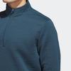 Adidas Dwr Quarter-Zip Sweatshirt Solid Logo Stand Collar Long Sleeve Men Sweatshirt Navy-Blue HZ0434
