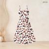 Women Plus Size White Two Piece Set Long Sleeve Cropped Shrug Strappy Tie Waist Pumpkin Bat Printed Dress